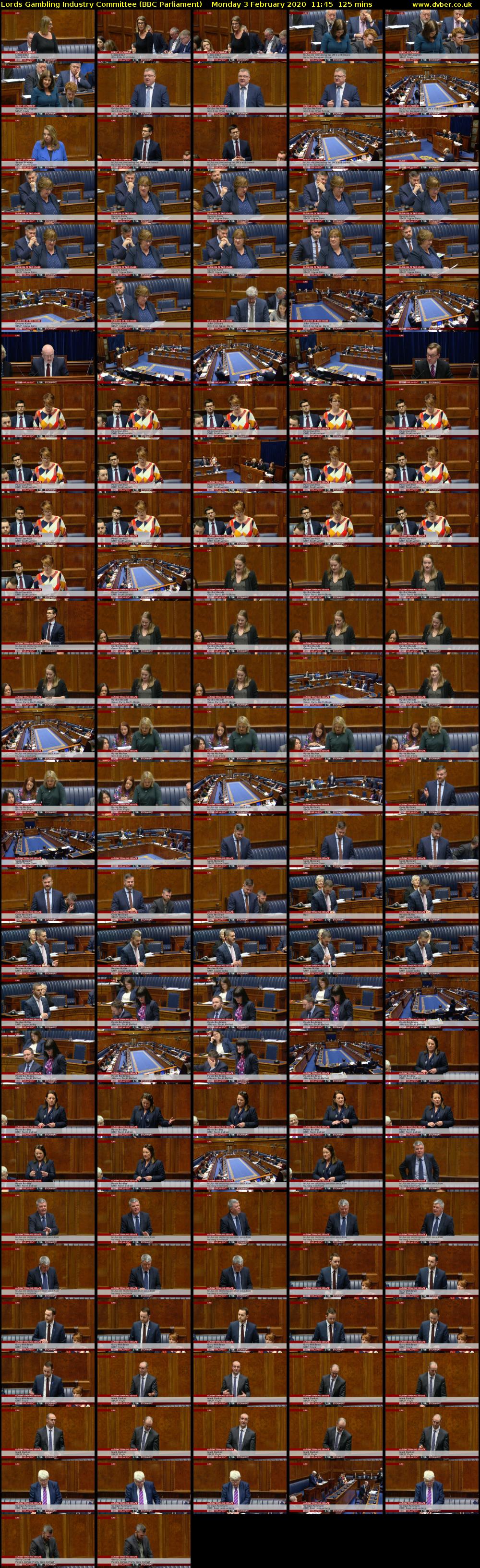 Lords Gambling Industry Committee (BBC Parliament) Monday 3 February 2020 11:45 - 13:50