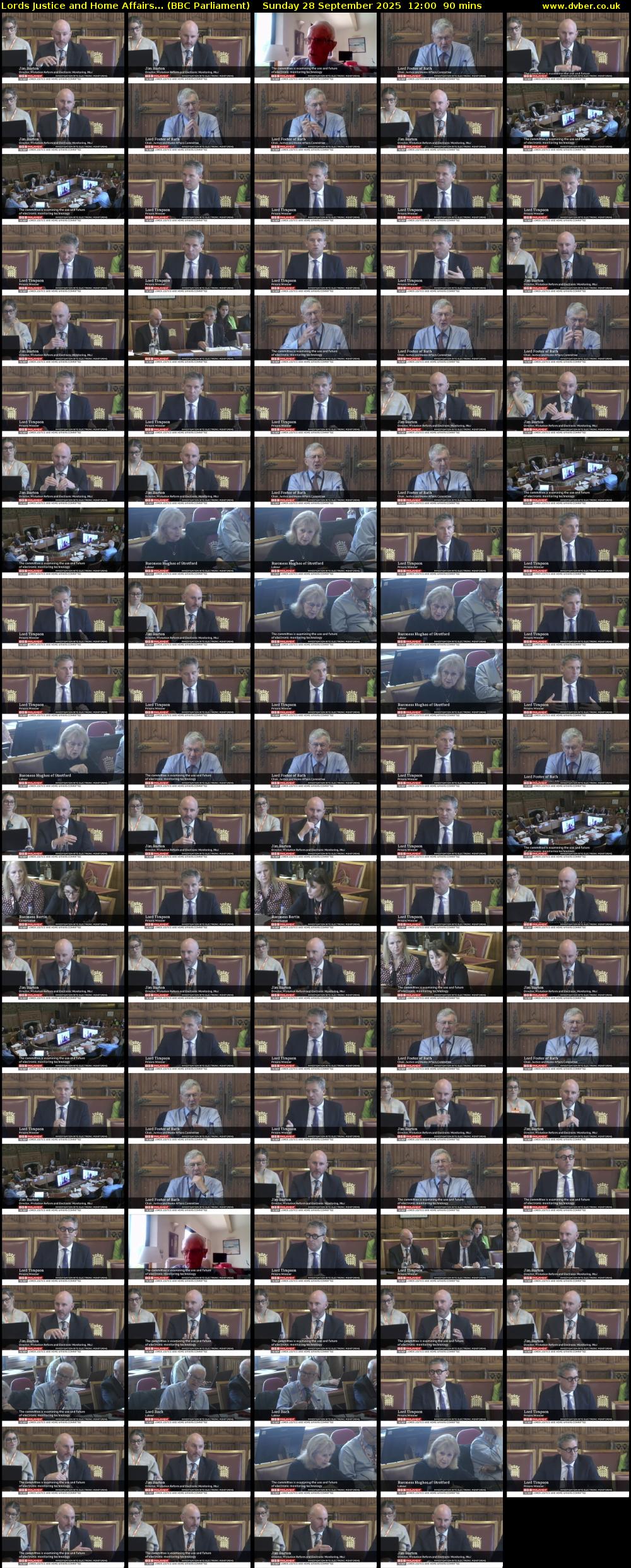 Lords Justice and Home Affairs... (BBC Parliament) Sunday 28 September 2025 12:00 - 13:30