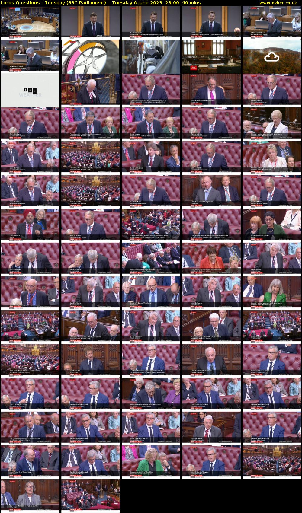 Lords Questions - Tuesday (BBC Parliament) Tuesday 6 June 2023 23:00 - 23:40