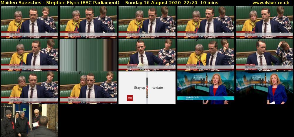 Maiden Speeches - Stephen Flynn (BBC Parliament) Sunday 16 August 2020 22:20 - 22:30