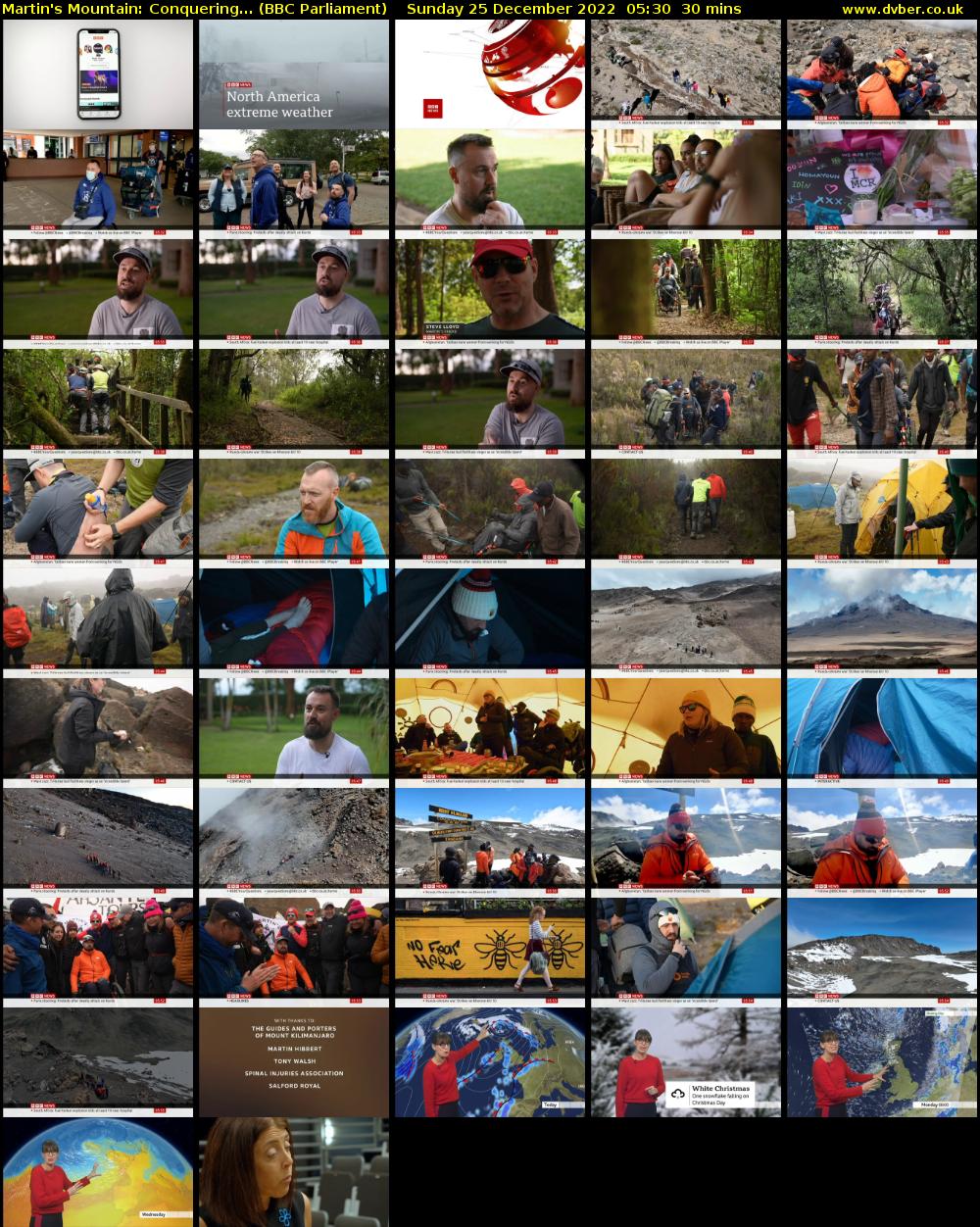 Martin's Mountain: Conquering... (BBC Parliament) Sunday 25 December 2022 05:30 - 06:00