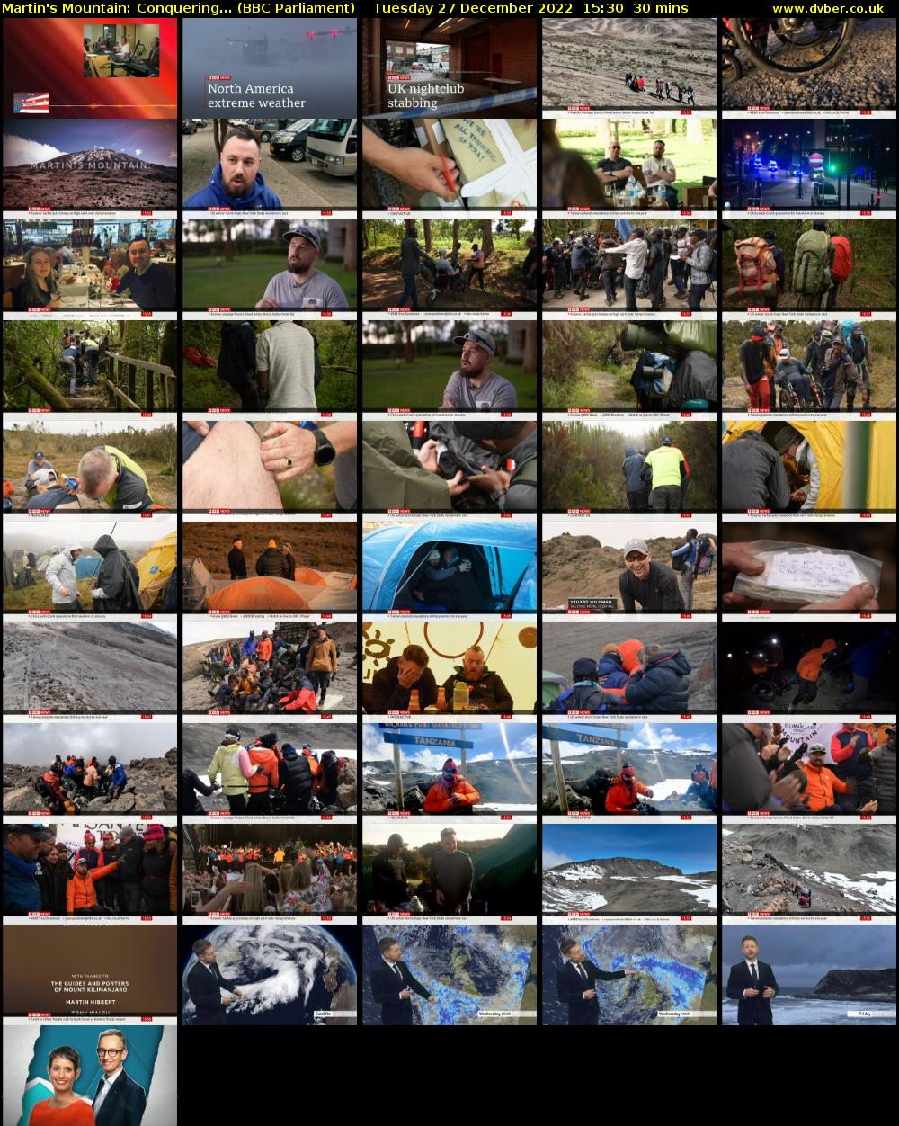 Martin's Mountain: Conquering... (BBC Parliament) Tuesday 27 December 2022 15:30 - 16:00