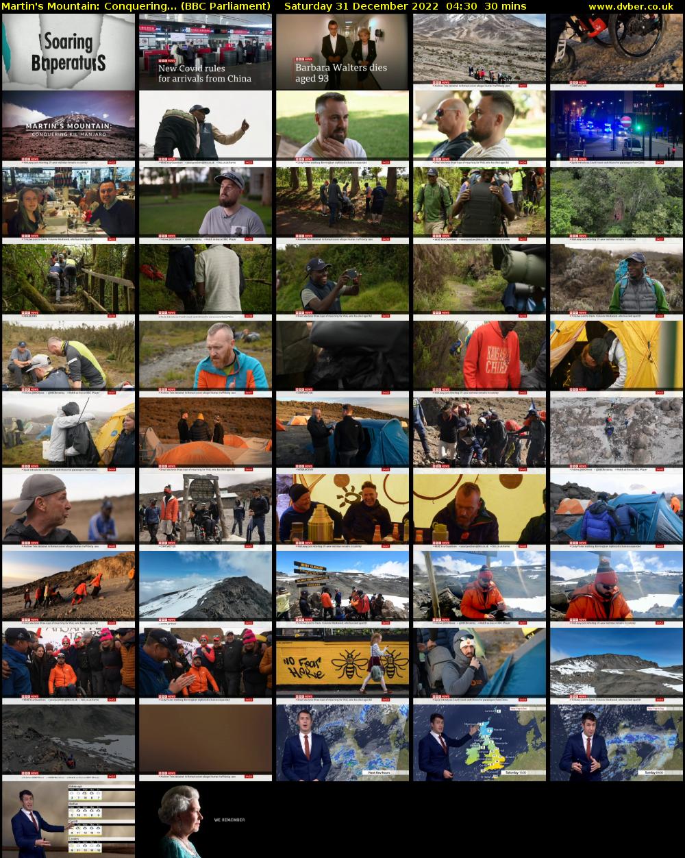 Martin's Mountain: Conquering... (BBC Parliament) Saturday 31 December 2022 04:30 - 05:00