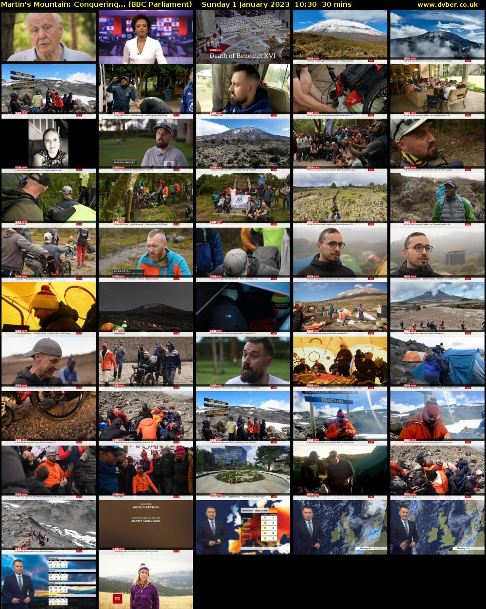 Martin's Mountain: Conquering... (BBC Parliament) Sunday 1 January 2023 10:30 - 11:00