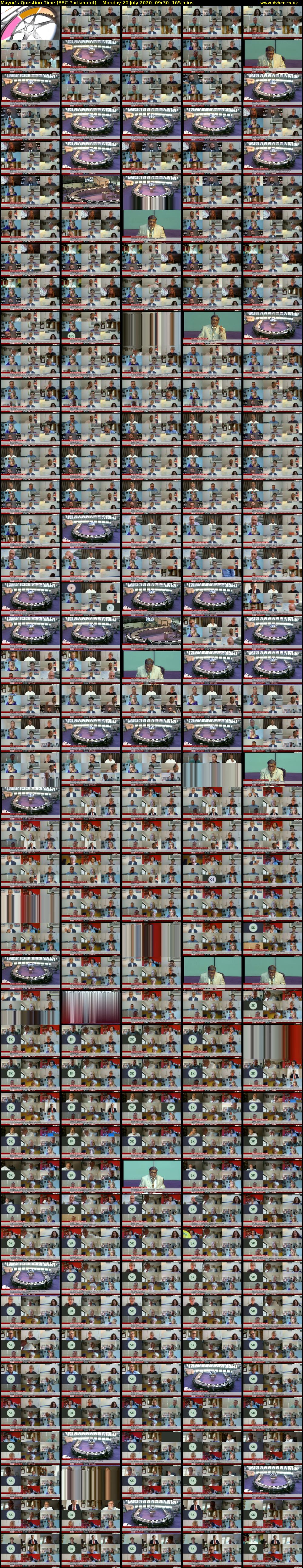 Mayor's Question Time (BBC Parliament) Monday 20 July 2020 09:30 - 12:15