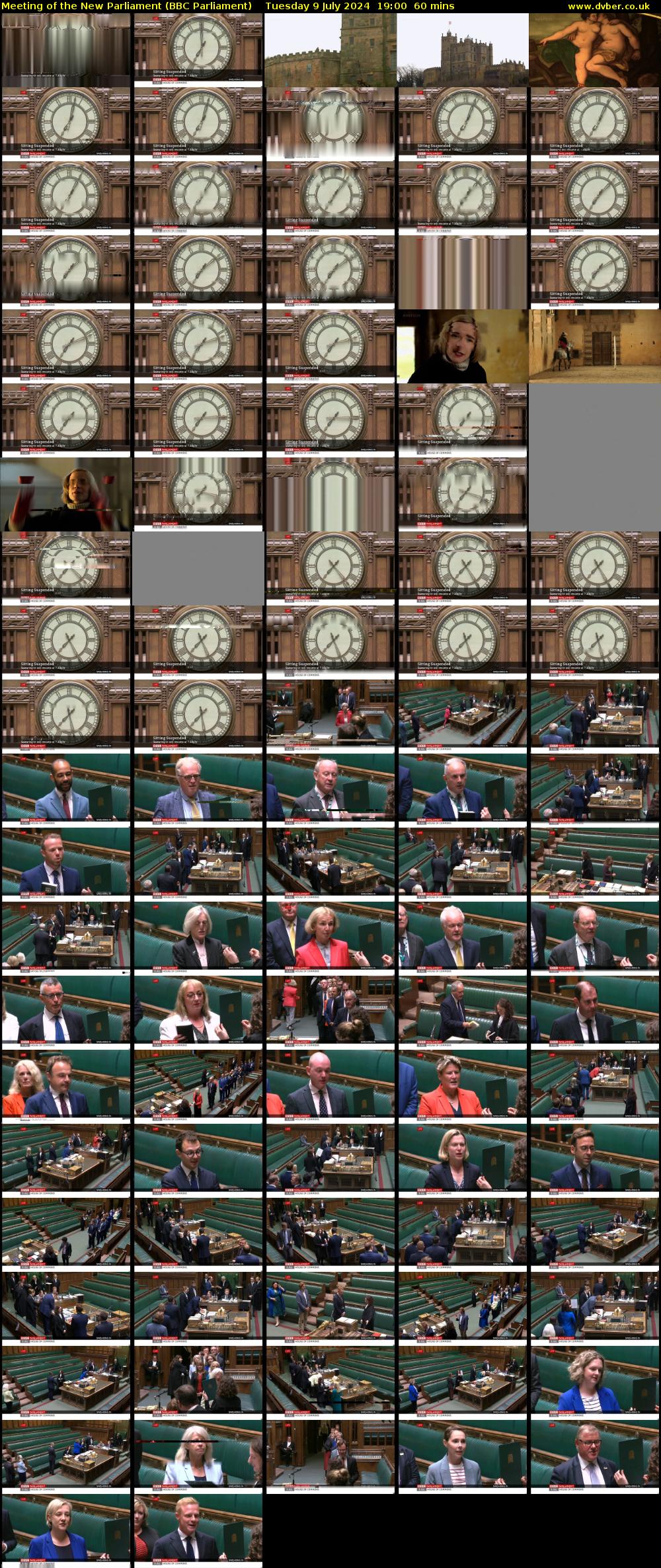 Meeting of the New Parliament (BBC Parliament) Tuesday 9 July 2024 19:00 - 20:00