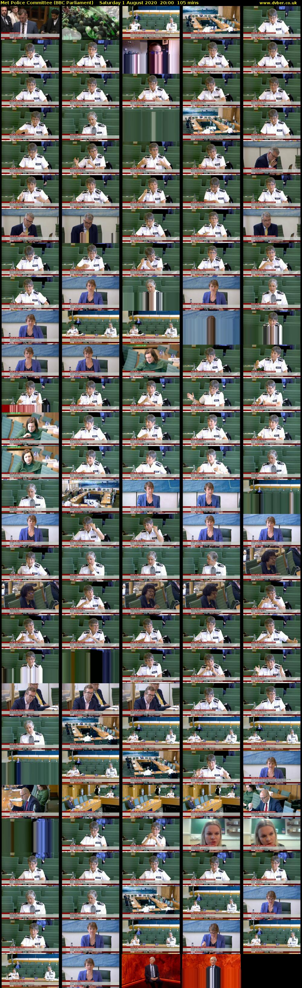 Met Police Committee (BBC Parliament) Saturday 1 August 2020 20:00 - 21:45