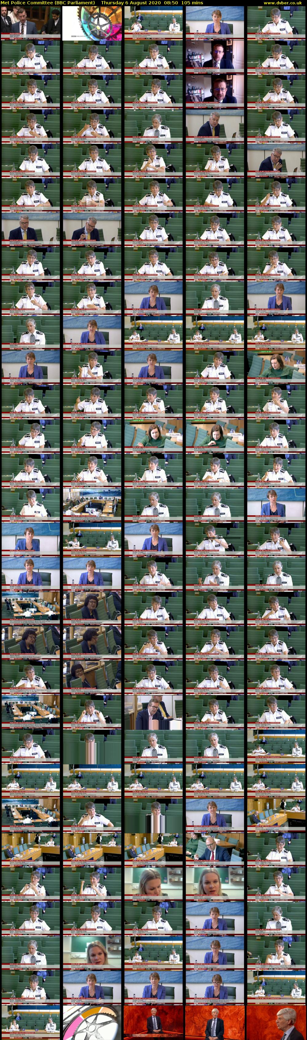Met Police Committee (BBC Parliament) Thursday 6 August 2020 08:50 - 10:35