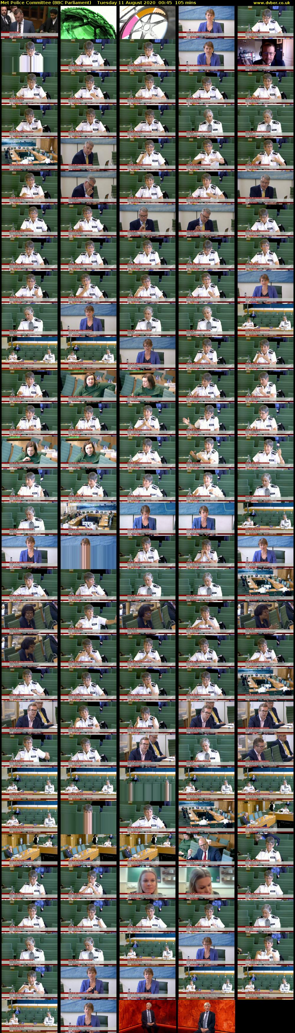 Met Police Committee (BBC Parliament) Tuesday 11 August 2020 00:45 - 02:30