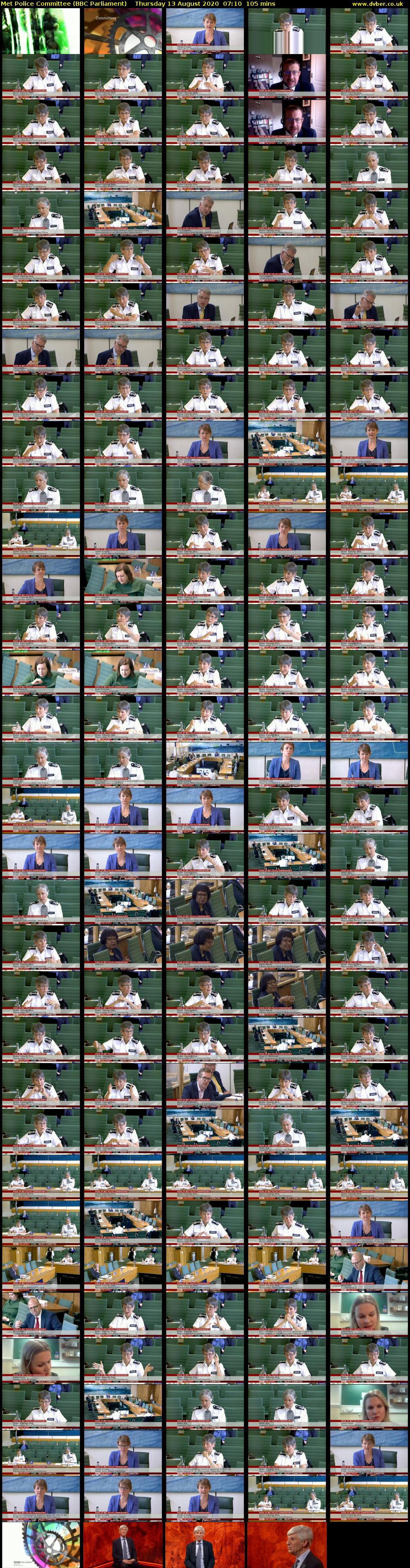 Met Police Committee (BBC Parliament) Thursday 13 August 2020 07:10 - 08:55