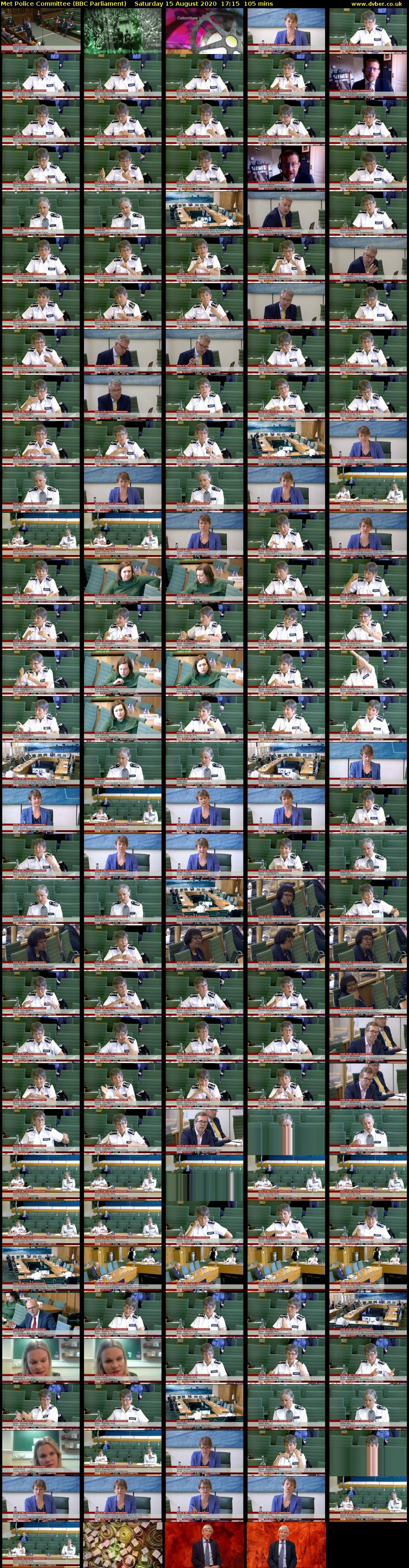 Met Police Committee (BBC Parliament) Saturday 15 August 2020 17:15 - 19:00
