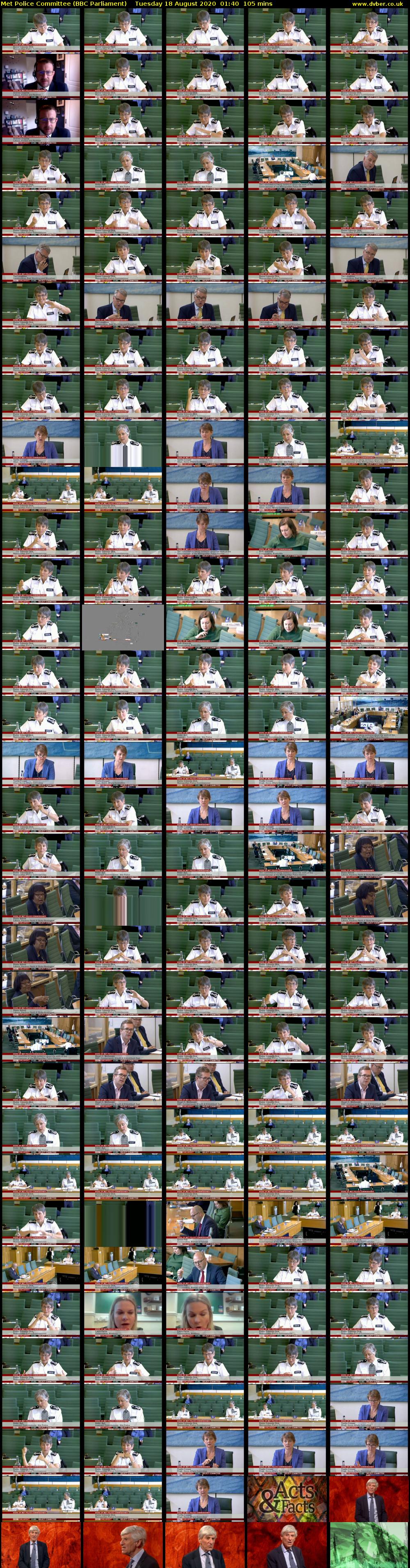 Met Police Committee (BBC Parliament) Tuesday 18 August 2020 01:40 - 03:25
