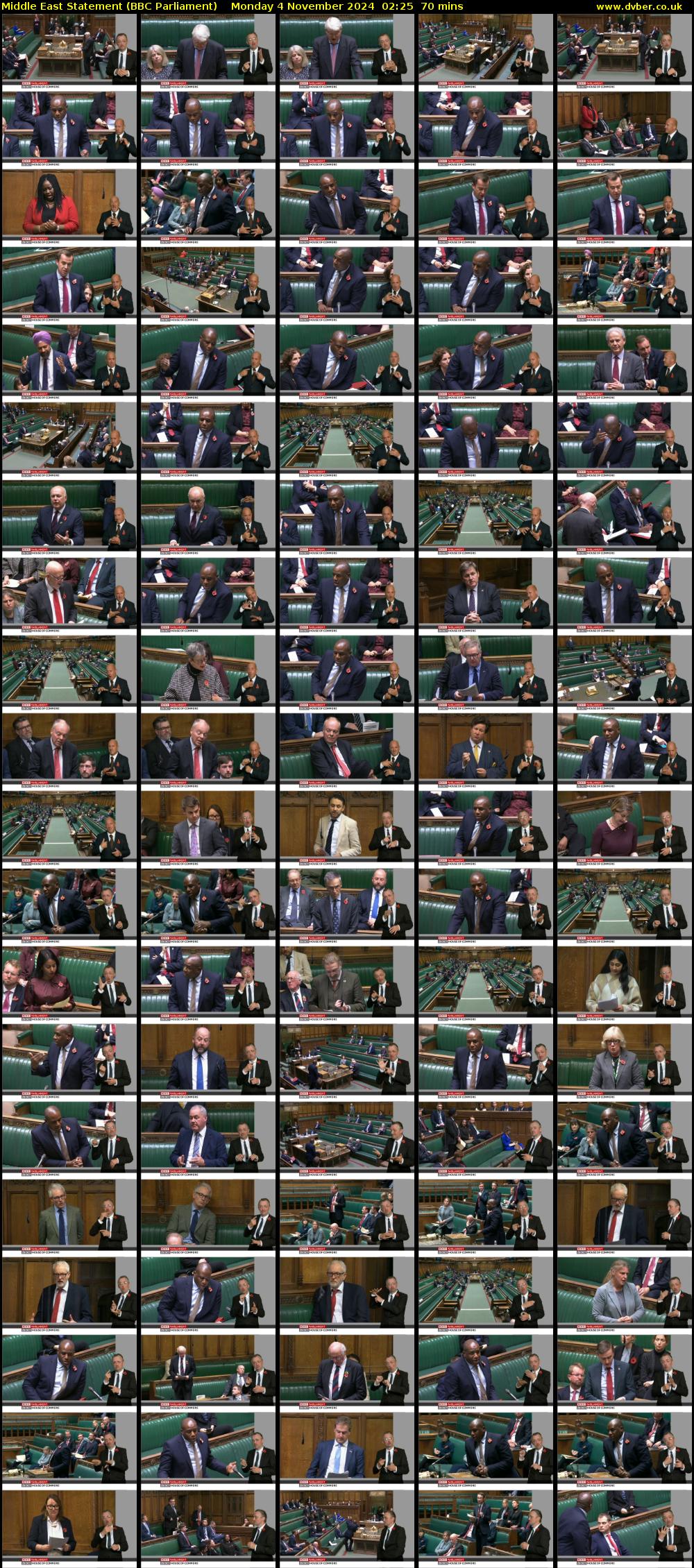 Middle East Statement (BBC Parliament) Monday 4 November 2024 02:25 - 03:35