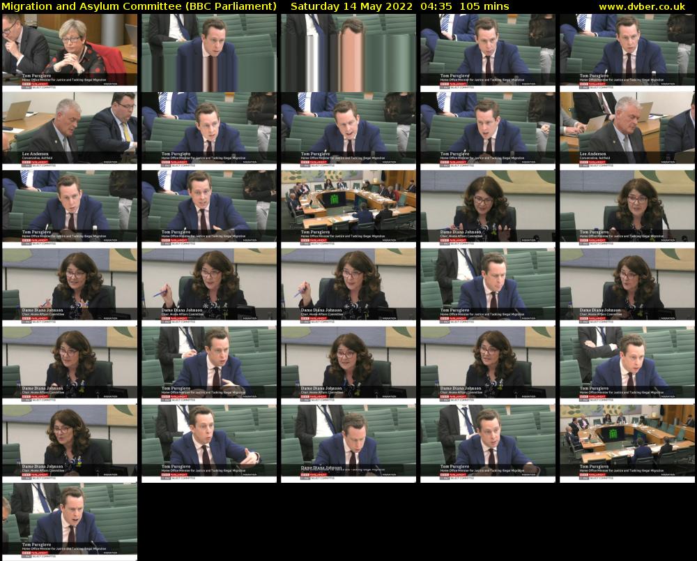 Migration and Asylum Committee (BBC Parliament) Saturday 14 May 2022 04:35 - 06:20