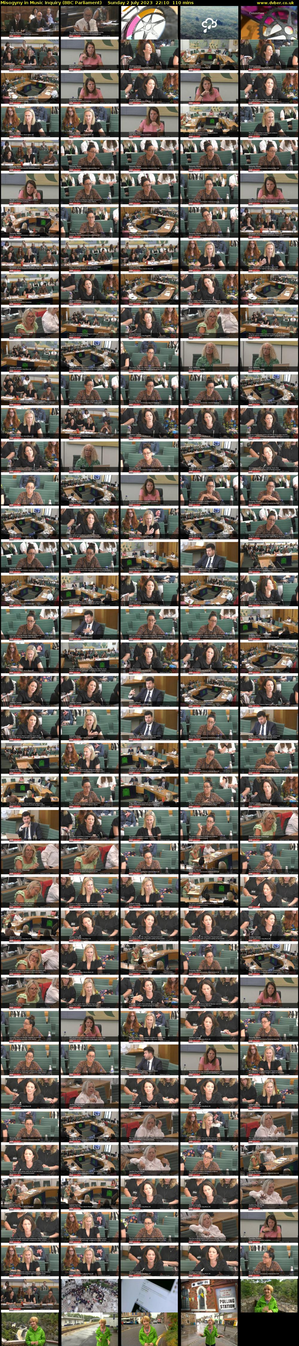 Misogyny in Music Inquiry (BBC Parliament) Sunday 2 July 2023 22:10 - 00:00
