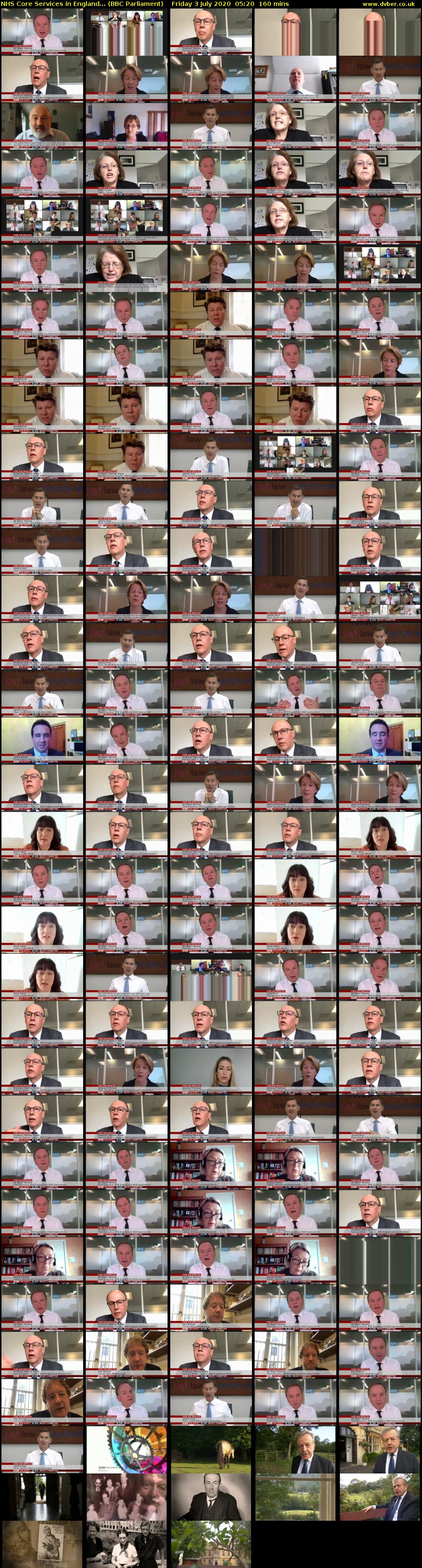 NHS Core Services in England... (BBC Parliament) Friday 3 July 2020 05:20 - 08:00