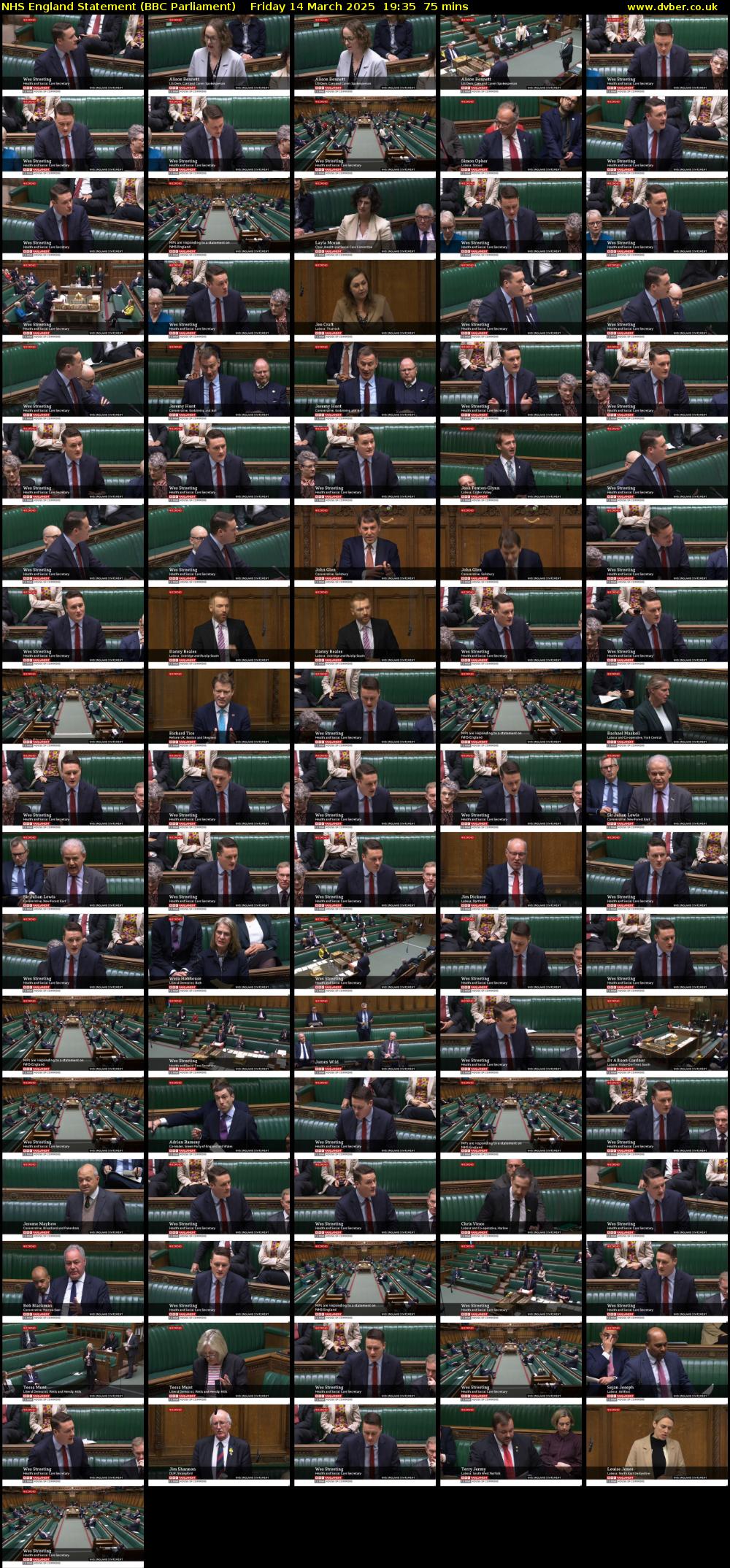 NHS England Statement (BBC Parliament) Friday 14 March 2025 19:35 - 20:50