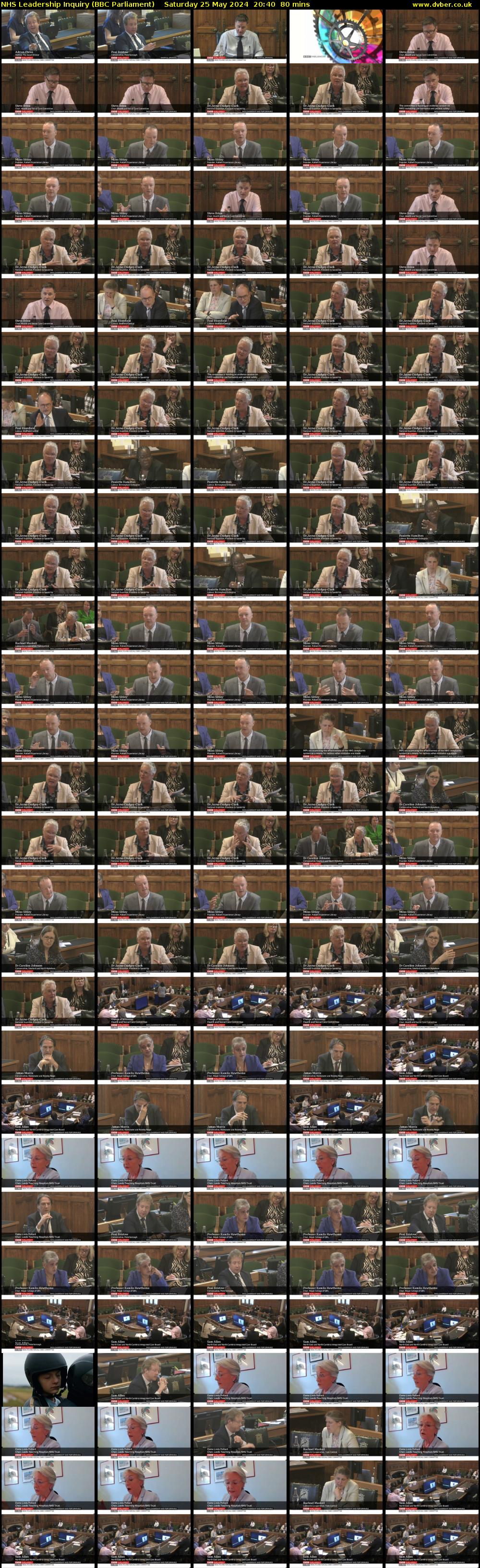 NHS Leadership Inquiry (BBC Parliament) Saturday 25 May 2024 20:40 - 22:00