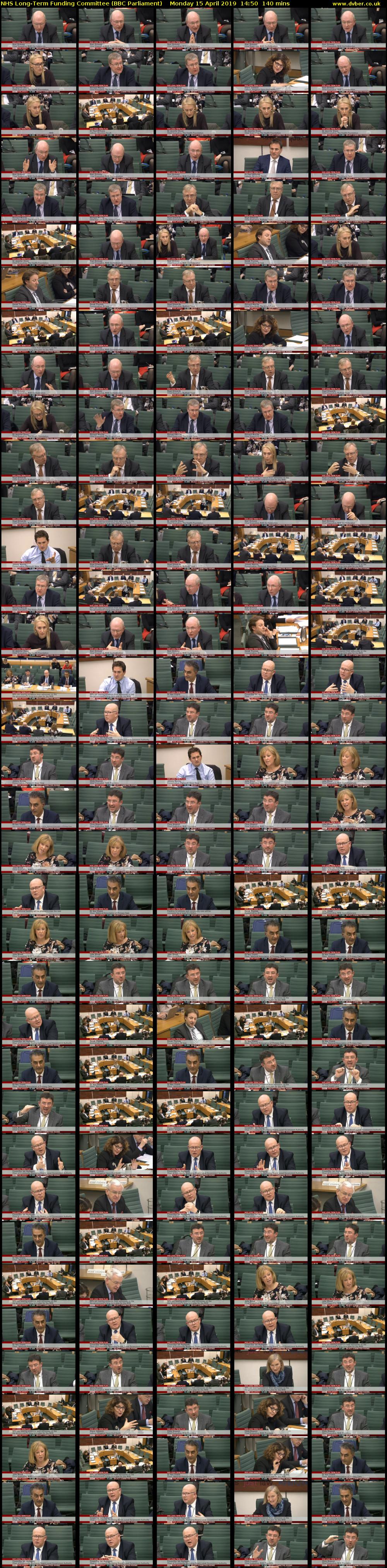 NHS Long-Term Funding Committee (BBC Parliament) Monday 15 April 2019 14:50 - 17:10