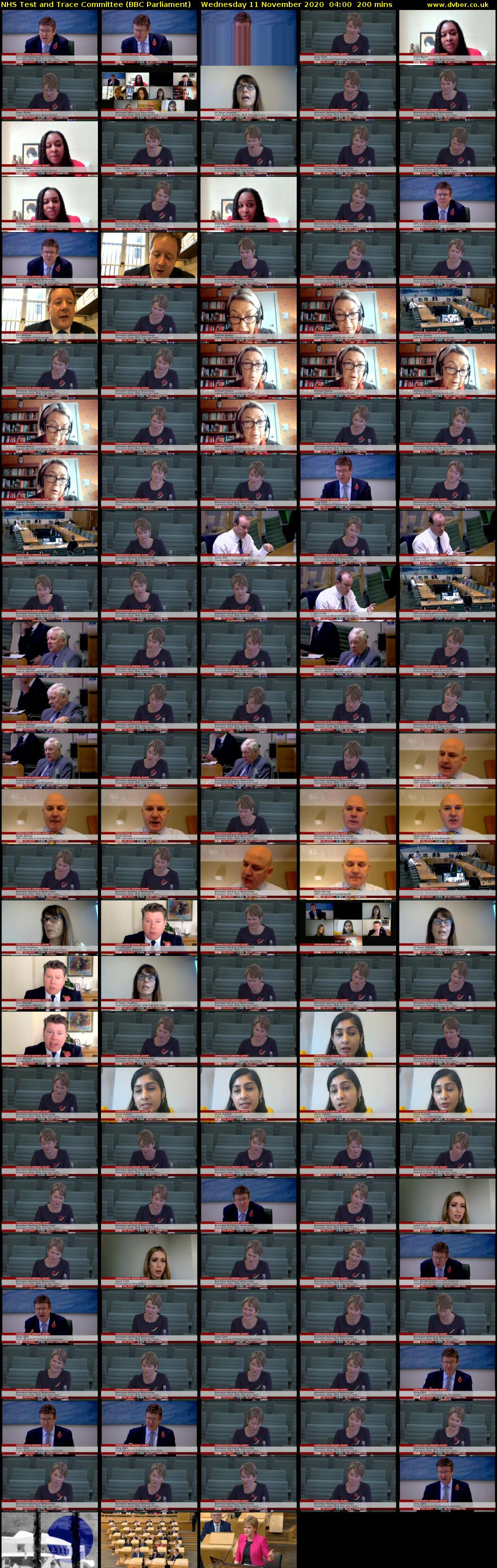 NHS Test and Trace Committee (BBC Parliament) Wednesday 11 November 2020 04:00 - 07:20