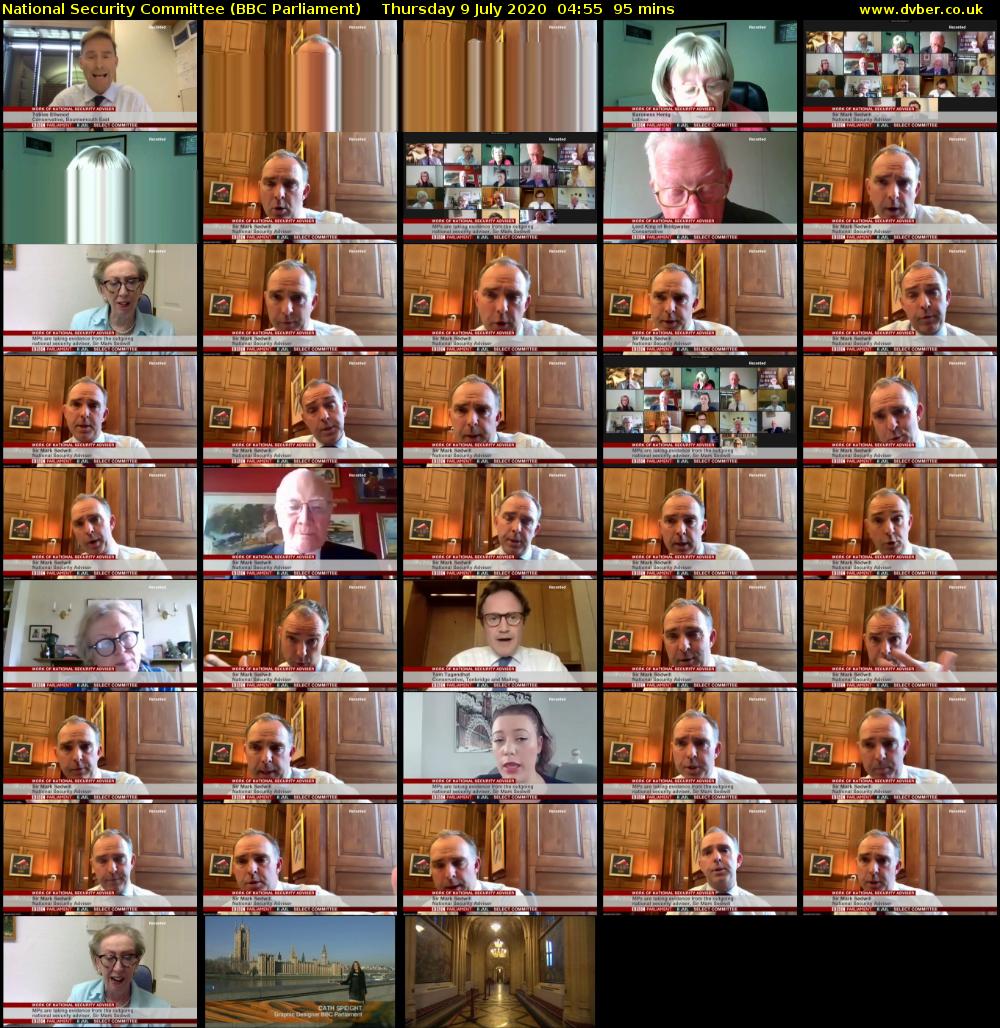 National Security Committee (BBC Parliament) Thursday 9 July 2020 04:55 - 06:30