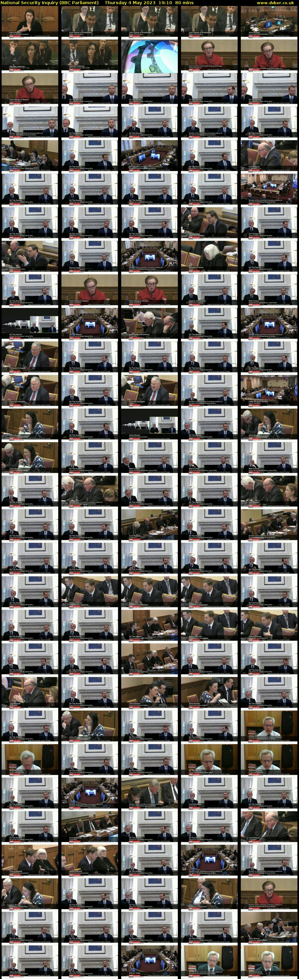 National Security Inquiry (BBC Parliament) Thursday 4 May 2023 19:10 - 20:30