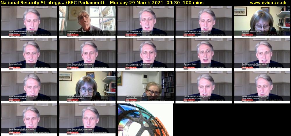 National Security Strategy... (BBC Parliament) Monday 29 March 2021 04:30 - 06:10
