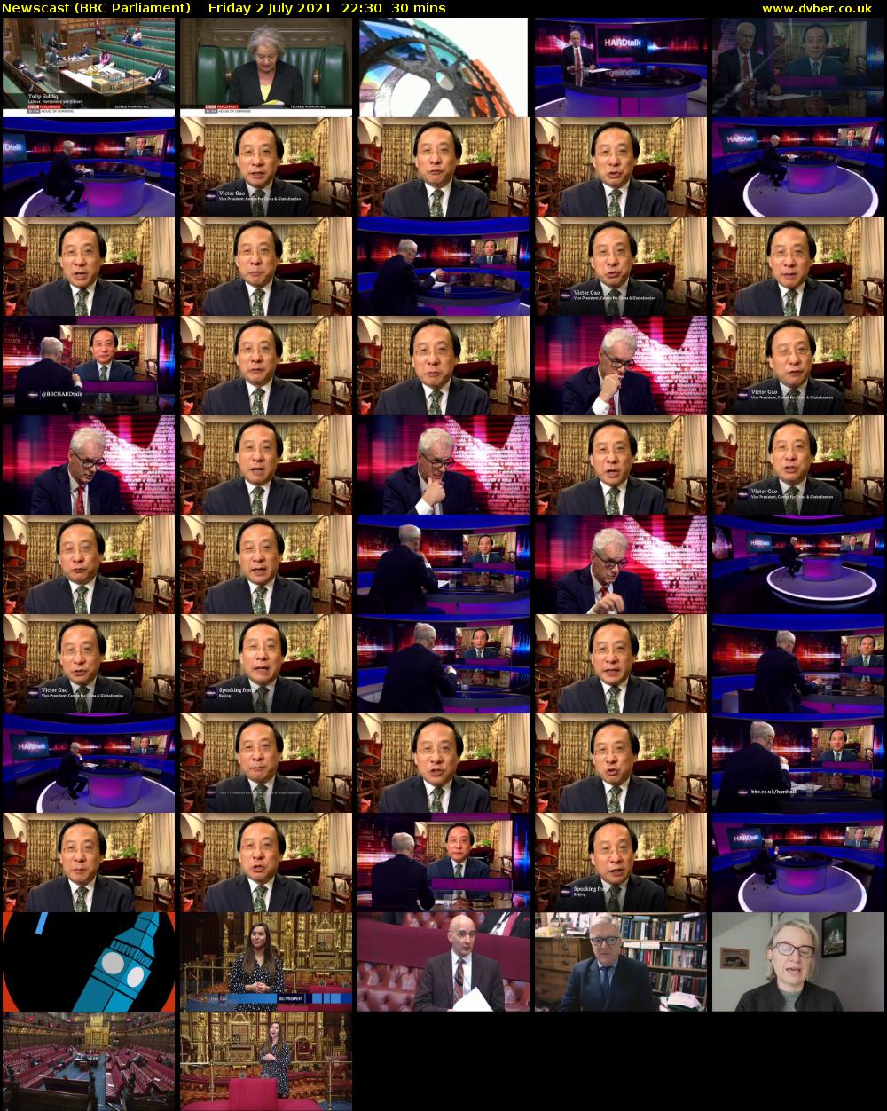Newscast (BBC Parliament) Friday 2 July 2021 22:30 - 23:00