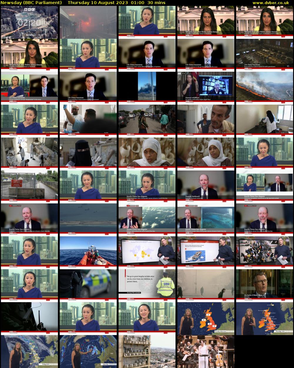 Newsday (BBC Parliament) Thursday 10 August 2023 01:00 - 01:30