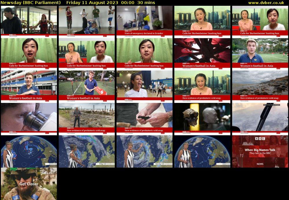 Newsday (BBC Parliament) Friday 11 August 2023 00:00 - 00:30