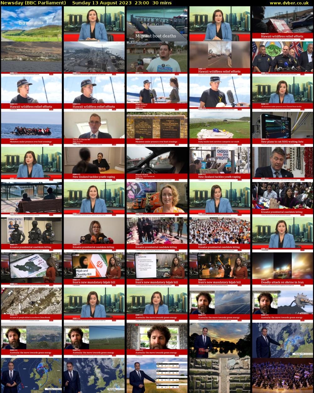 Newsday (BBC Parliament) Sunday 13 August 2023 23:00 - 23:30