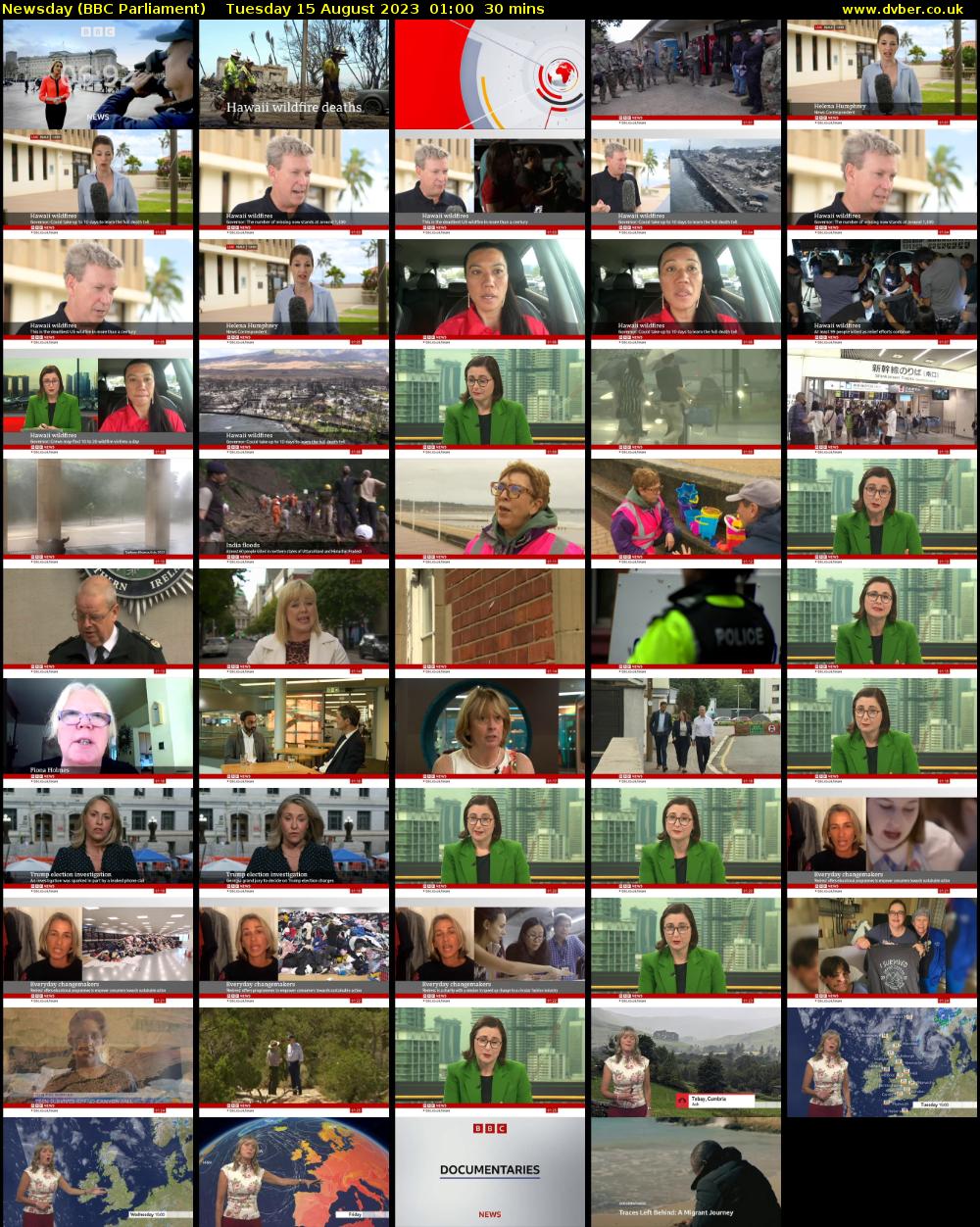 Newsday (BBC Parliament) Tuesday 15 August 2023 01:00 - 01:30
