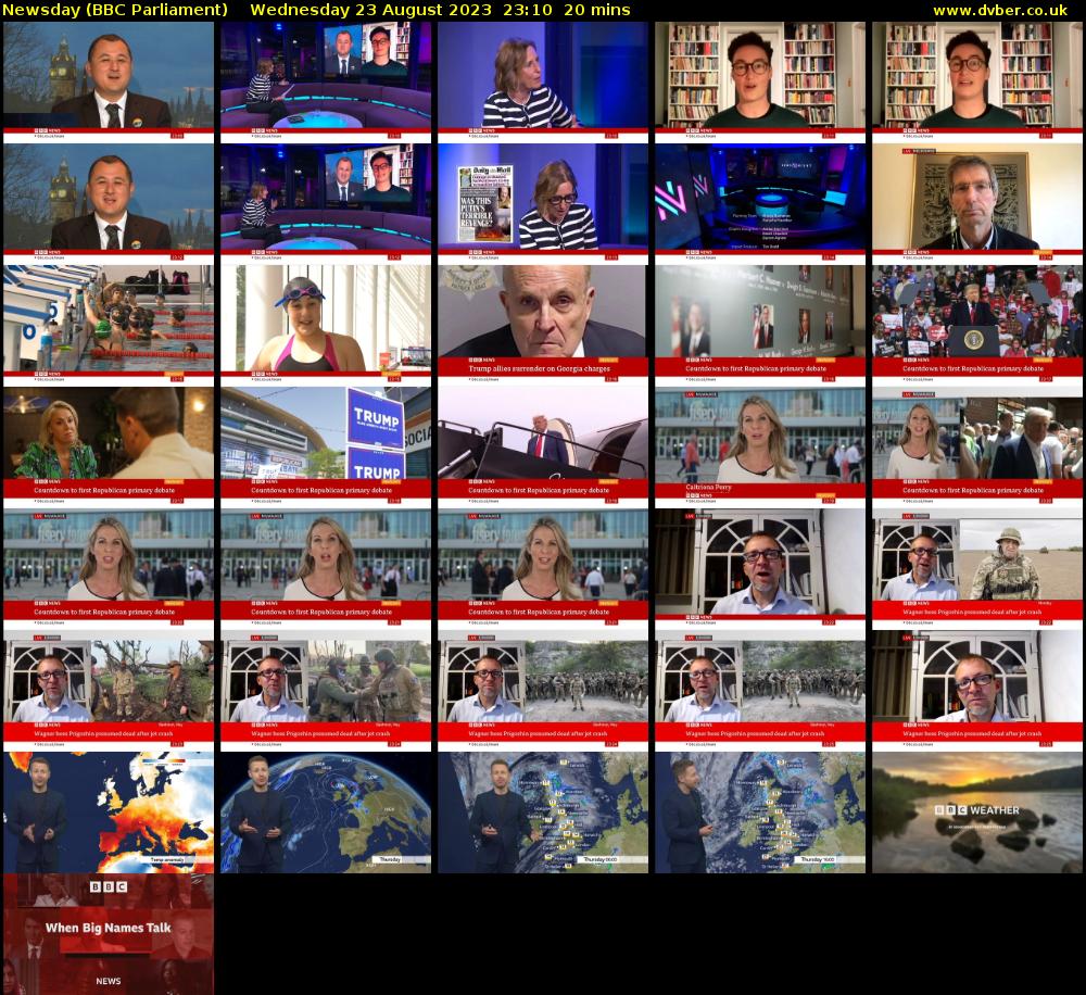 Newsday (BBC Parliament) Wednesday 23 August 2023 23:10 - 23:30