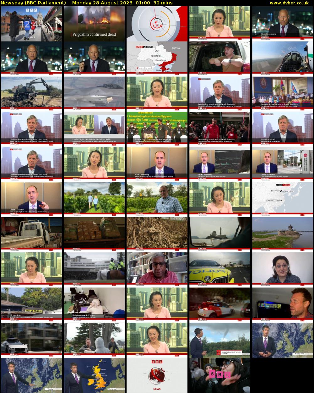Newsday (BBC Parliament) Monday 28 August 2023 01:00 - 01:30