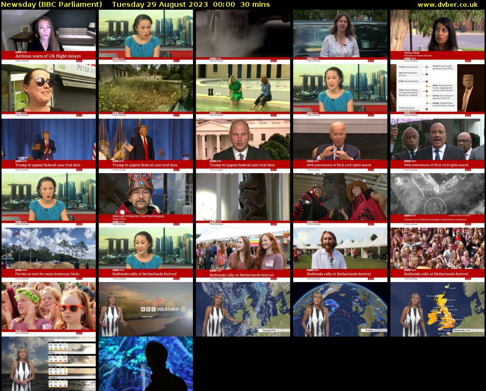 Newsday (BBC Parliament) Tuesday 29 August 2023 00:00 - 00:30