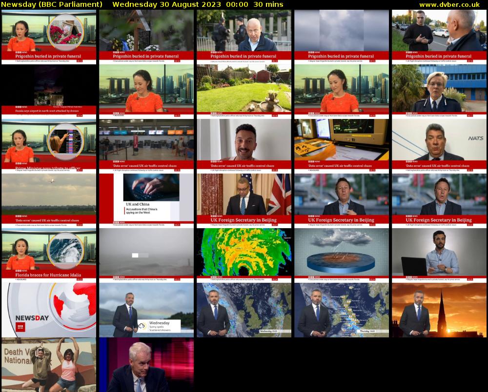 Newsday (BBC Parliament) Wednesday 30 August 2023 00:00 - 00:30