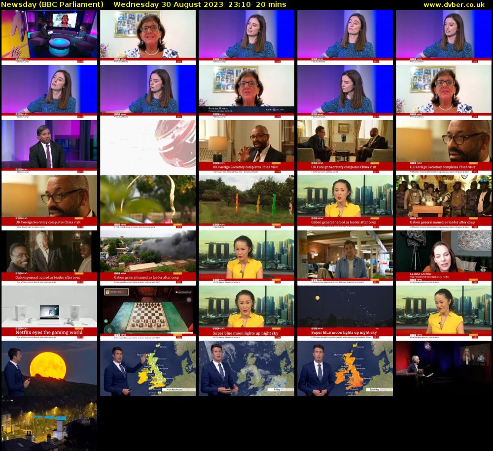 Newsday (BBC Parliament) Wednesday 30 August 2023 23:10 - 23:30