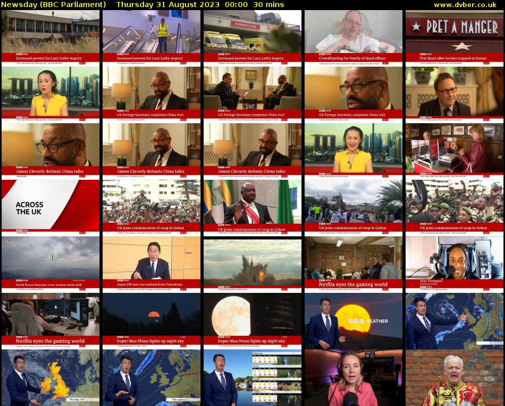 Newsday (BBC Parliament) Thursday 31 August 2023 00:00 - 00:30