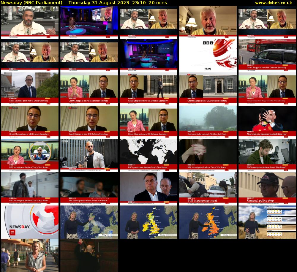 Newsday (BBC Parliament) Thursday 31 August 2023 23:10 - 23:30