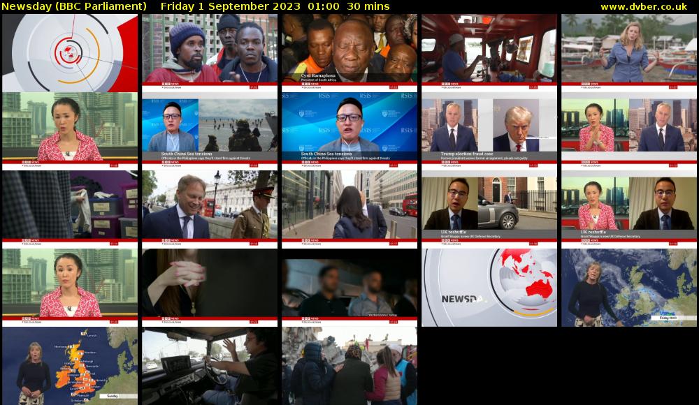 Newsday (BBC Parliament) Friday 1 September 2023 01:00 - 01:30
