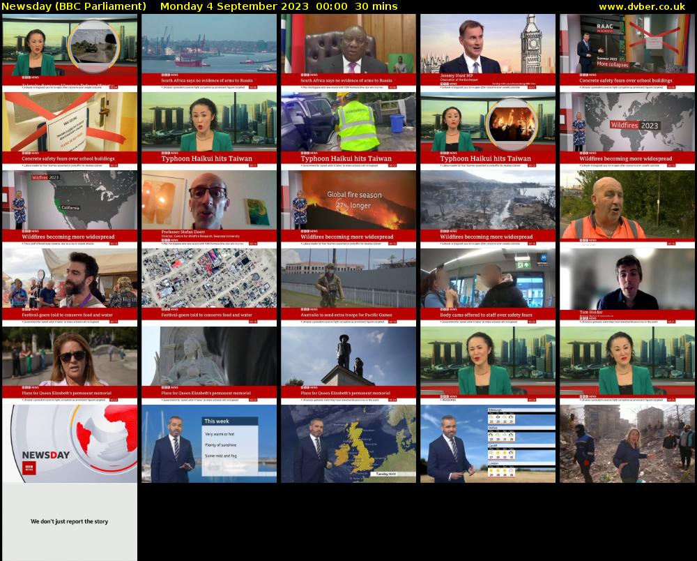 Newsday (BBC Parliament) Monday 4 September 2023 00:00 - 00:30