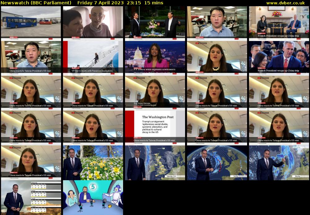 Newswatch (BBC Parliament) Friday 7 April 2023 23:15 - 23:30