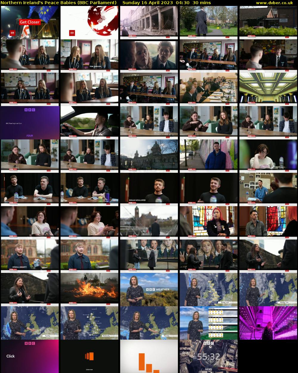 Northern Ireland's Peace Babies (BBC Parliament) Sunday 16 April 2023 04:30 - 05:00
