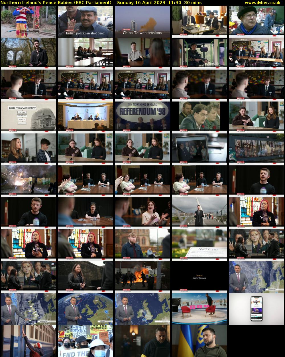Northern Ireland's Peace Babies (BBC Parliament) Sunday 16 April 2023 11:30 - 12:00