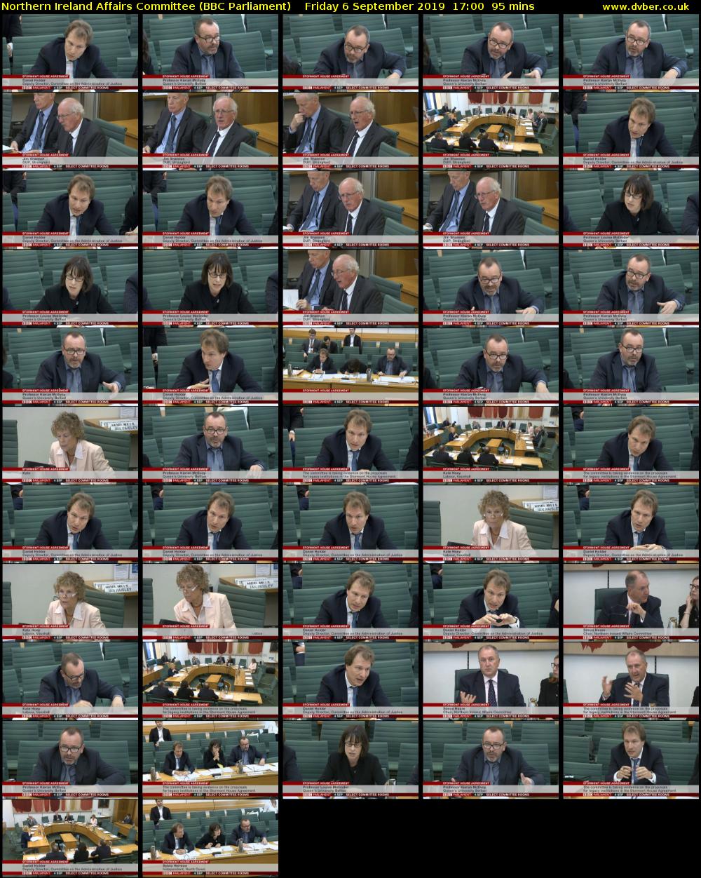 Northern Ireland Affairs Committee (BBC Parliament) Friday 6 September 2019 17:00 - 18:35