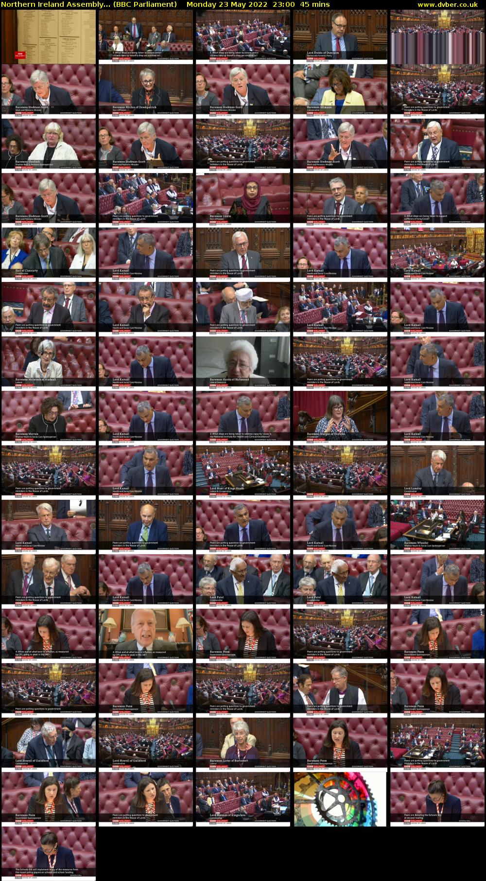 Northern Ireland Assembly... (BBC Parliament) Monday 23 May 2022 23:00 - 23:45