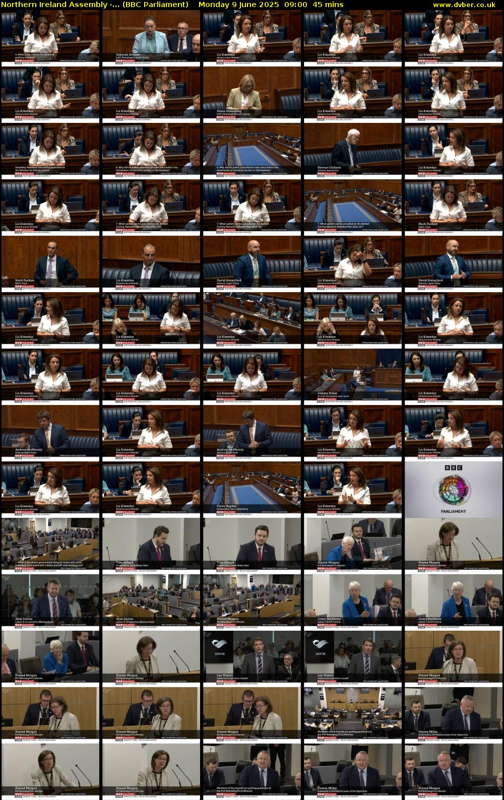 Northern Ireland Assembly ·... (BBC Parliament) Monday 9 June 2025 09:00 - 09:45