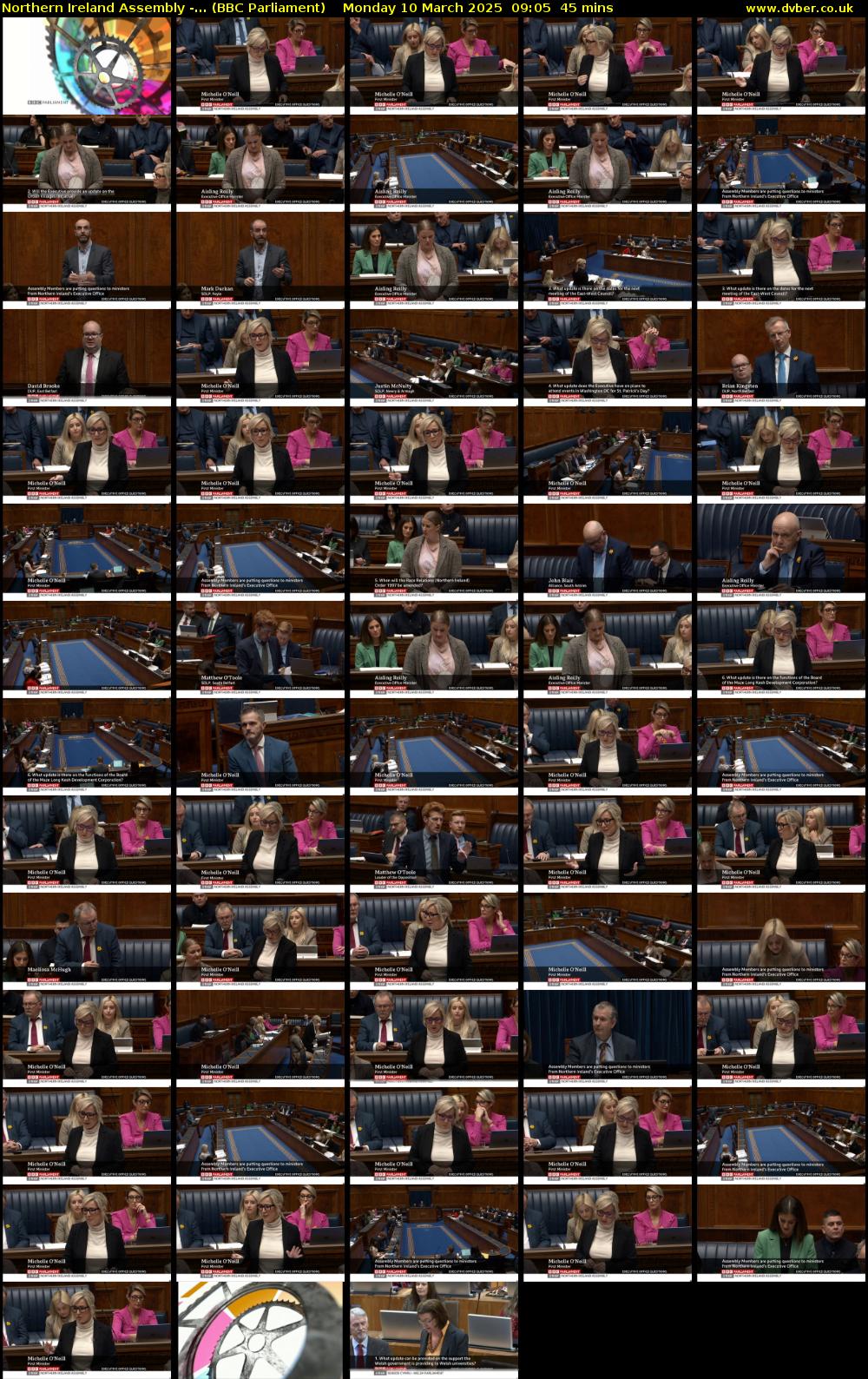 Northern Ireland Assembly -... (BBC Parliament) Monday 10 March 2025 09:05 - 09:50