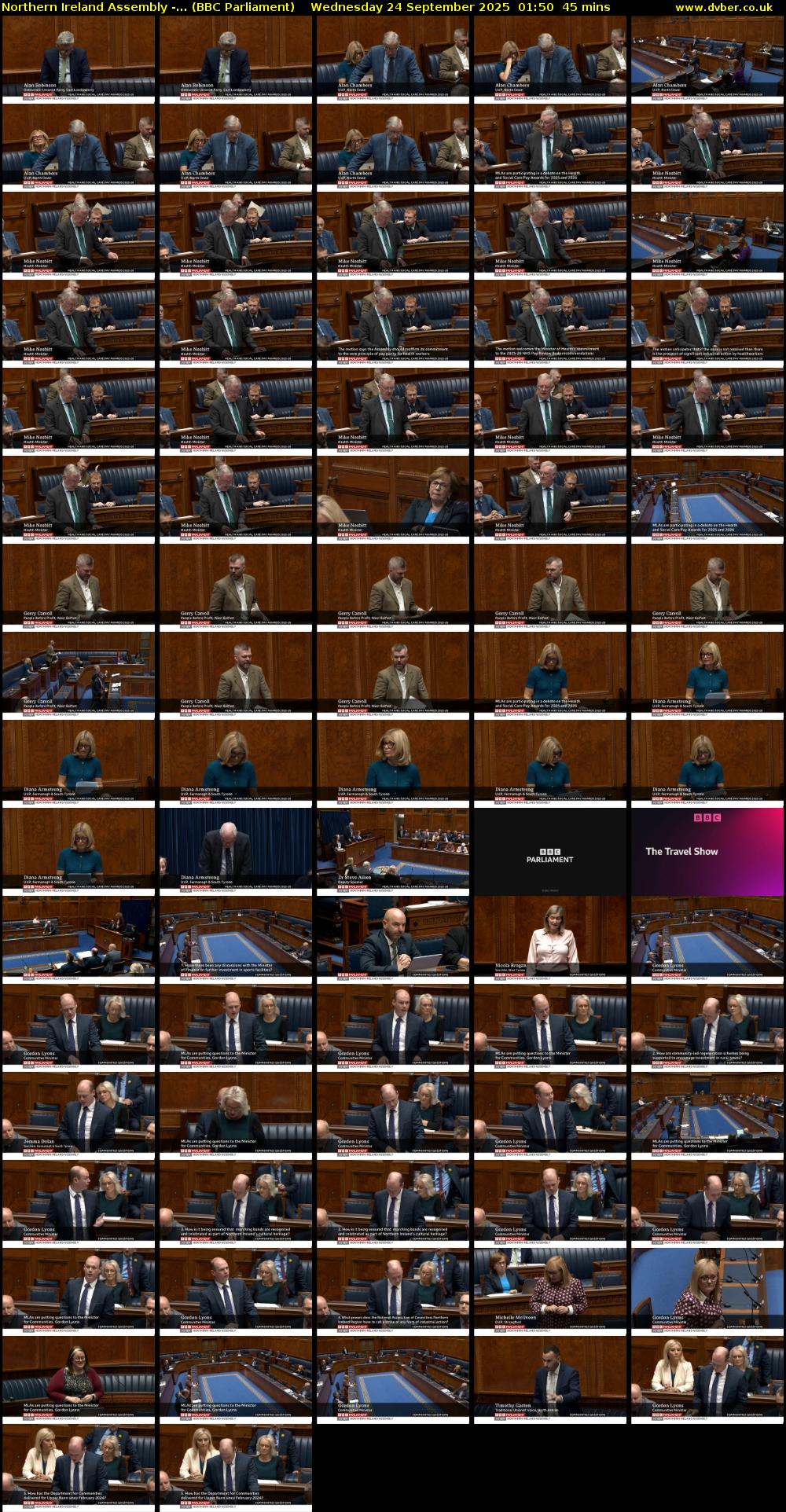 Northern Ireland Assembly -... (BBC Parliament) Wednesday 24 September 2025 01:50 - 02:35