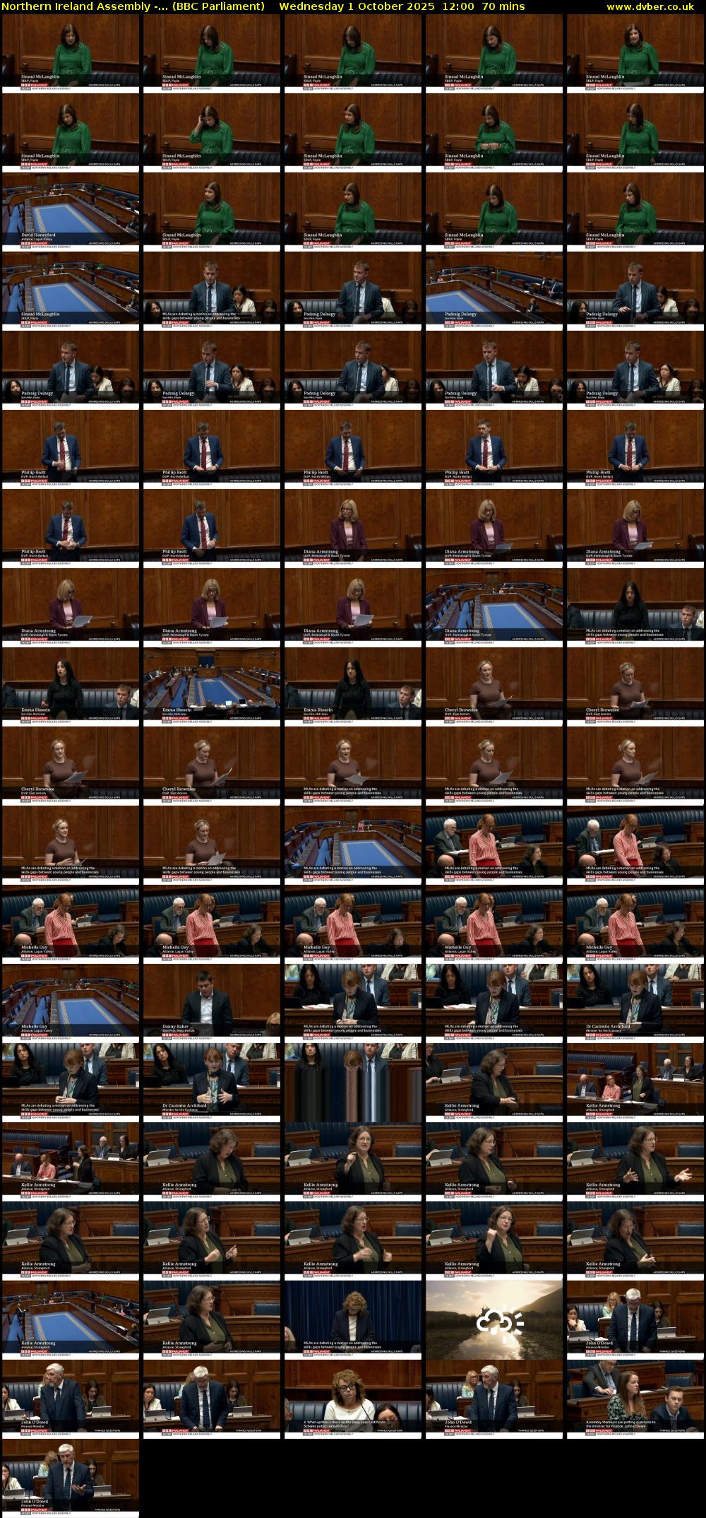 Northern Ireland Assembly -... (BBC Parliament) Wednesday 1 October 2025 12:00 - 13:10
